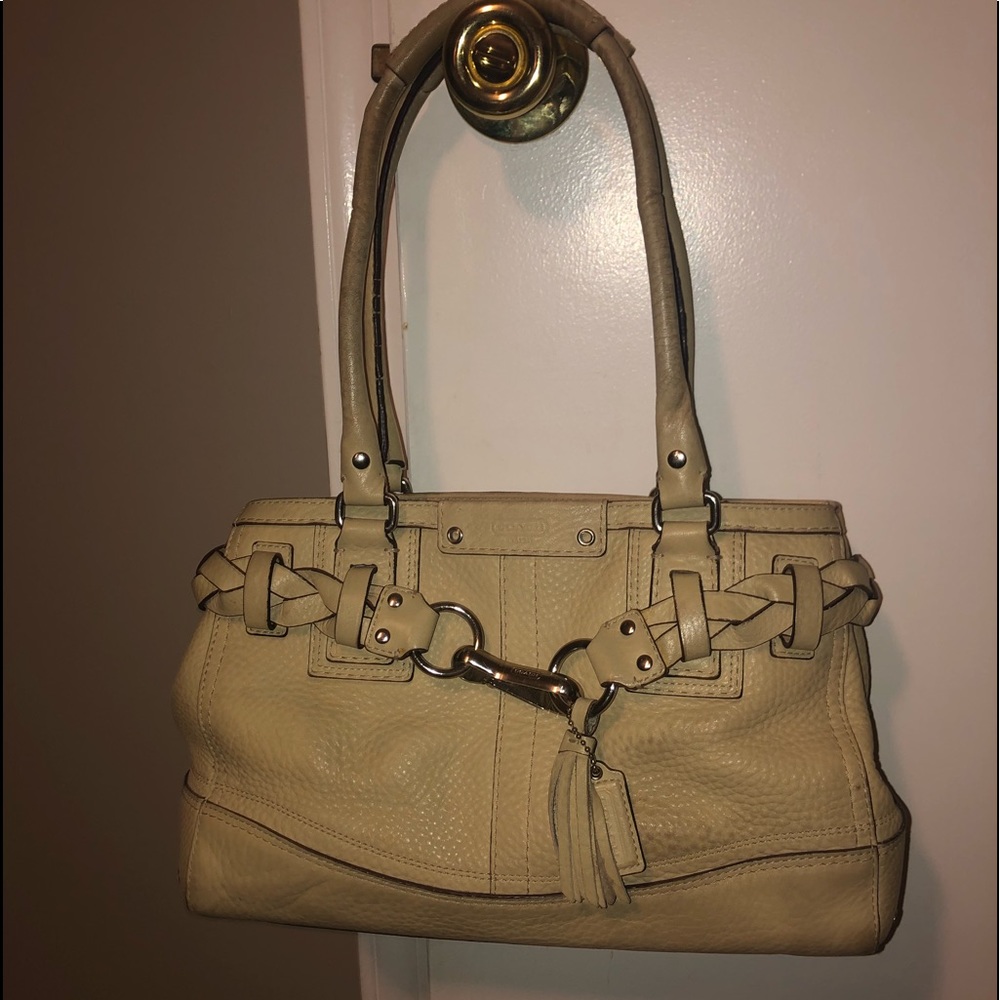 Beige Coach Purse
